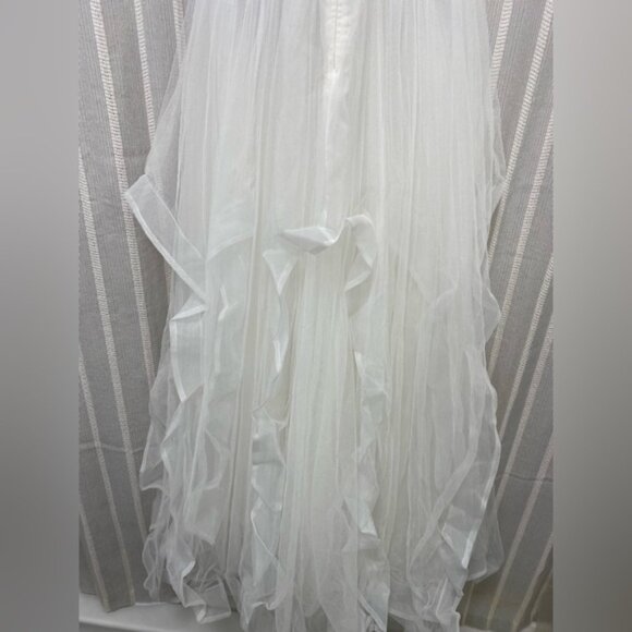 NWT Elegant White with Iridescent Sequins Prom Homecoming Wedding Gown Size XL - Picture 10 of 16